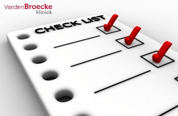 Checklist VandenBroecke Kliniek. Voorbereiding ooglidcorrectie